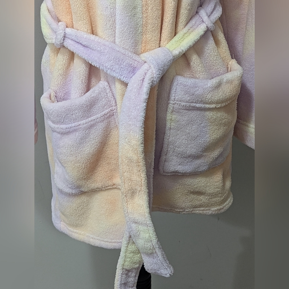 Pink Victoria's Secret Bath Robe Size XS Pastel Tie Dye - Picture 8 of 12